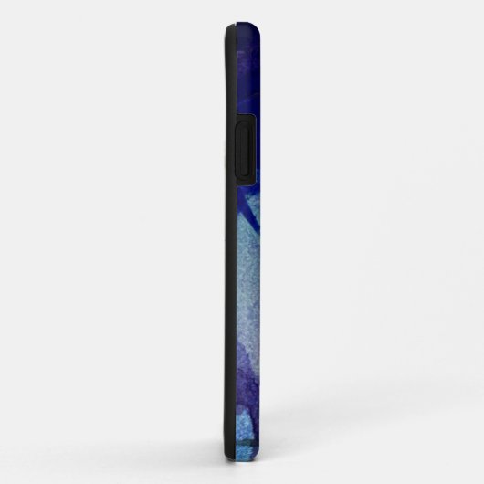 Waterverf Blauwe Initialen & Moto Case-Mate iPhone Case (Achterkant/rechts)