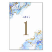 waterverf blauwe inkt Tabel Nummer 1 Kaart (Achterkant)