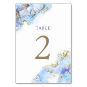 waterverf blauwe inkt Tabel Nummer 2 Kaart (Achterkant)