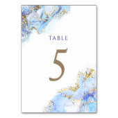 waterverf blauwe inkt Tabel Nummer 5 Kaart (Achterkant)