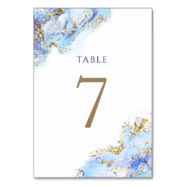 waterverf blauwe inkt Tabel Nummer 7 Kaart