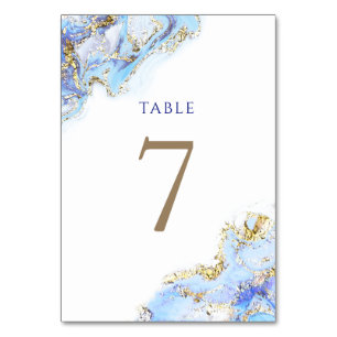 waterverf blauwe inkt Tabel Nummer 7 Kaart