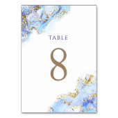 waterverf blauwe inkt Tabel Nummer 8 Kaart (Voorkant)