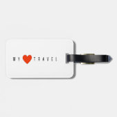 Waterverf blauwe jay bagagelabel (Achterkant horizontaal)