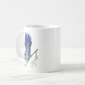 Waterverf blauwe jay koffiemok (Voorkant links)