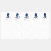 Waterverf blauwe jay labels (Vel)