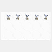 Waterverf blauwe jay labels (Vel)