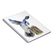 Waterverf blauwe jay notitieboek (Rechterzijde)
