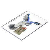 Waterverf blauwe jay notitieboek (Linkerzijde)