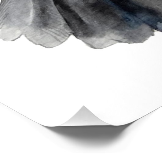 Waterverf blauwe jay perfect poster (Hoek)