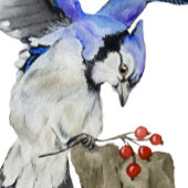 Waterverf blauwe jay planner