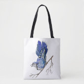 Waterverf blauwe jay tote bag (Voorkant)