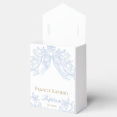 waterverf blauwe kam baby jongen Doop Bedankdoosjes (Geopend)