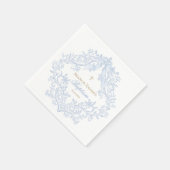 waterverf blauwe kam baby jongen Doop Servet (Hoek)