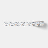 Waterverf Blauwe Kerstversieringen Grosgrain Lint (Voorkant)