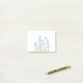 Waterverf blauwe klokjes bloemen bos chic post-it® notes (Op bureau)