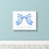 Waterverf Blauwe kraag Canvas Afdruk (Insitu (Houten vloer))