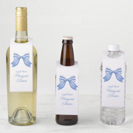 Waterverf Blauwe kraag Flessenhanger