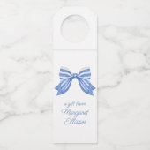 Waterverf Blauwe kraag Flessenhanger (Voorkant)