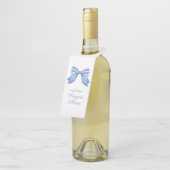 Waterverf Blauwe kraag Flessenhanger (Schuin)