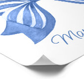 Waterverf Blauwe kraag Poster (Hoek)