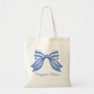 Waterverf Blauwe kraag Tote Bag