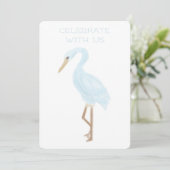 Waterverf Blauwe Kraanvogel Kaart (Staand voorkant)