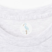 Waterverf Blauwe Kraanvogel Labels (Aangebracht)