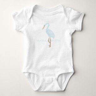 Waterverf Blauwe Kraanvogel Romper