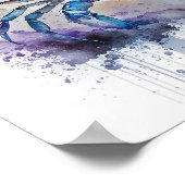 Waterverf blauwe krab poster (Hoek)