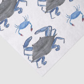 Waterverf Blauwe Krabben Weefseldocument Tissuepapier (Detail)