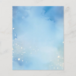 Waterverf Blauwe lucht met sterren