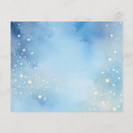 Waterverf Blauwe lucht met sterren