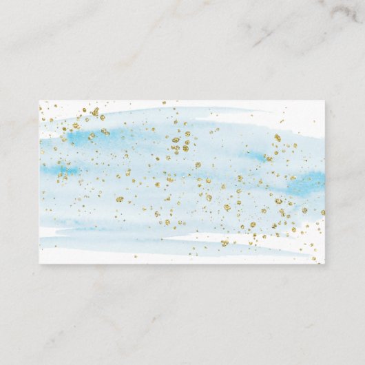 Waterverf Blauwe luier Raffle Inschrijving Informatiekaartje