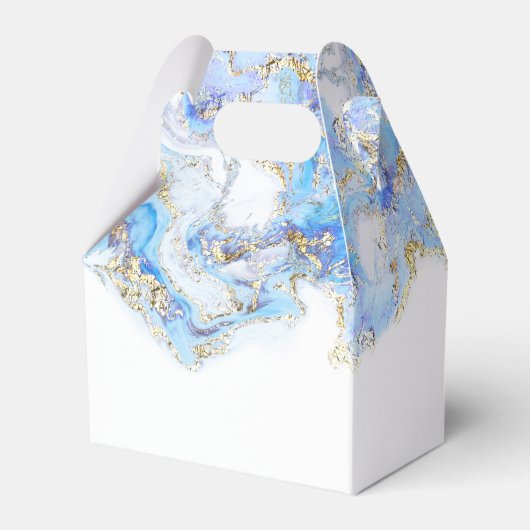 waterverf blauwe marmer | bruiloft bedankdoosjes (Achterkant)