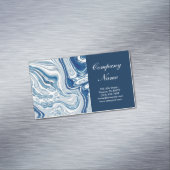 waterverf blauwe marmer van de strand - nautische  visitekaartje magneet (Voorbeeld)