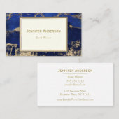 Waterverf blauwe marmer visitekaartje (Voorkant / Achterkant)