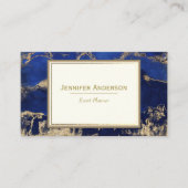 Waterverf blauwe marmer visitekaartje (Voorkant)