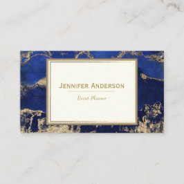 Waterverf blauwe marmer visitekaartje