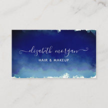 Waterverf Blauwe moderne handtekenscript