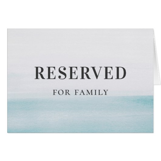 Waterverf blauwe nautische bruiloft gereserveerd t (Voorkant Horizontaal)