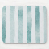 Waterverf blauwe nautische strepen. Abstracte lijn Muismat (Voorkant)
