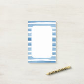 Waterverf blauwe nautische strepen. Ocean zee stra Post-it® Notes (Op bureau)