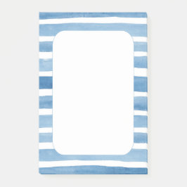 Waterverf blauwe nautische strepen. Ocean zee stra Post-it® Notes