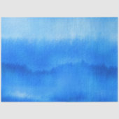 Waterverf Blauwe oceaan - Achtergrondontkoppeling Tissuepapier (Voorkant)