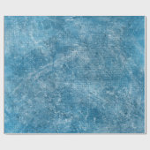 Waterverf blauwe oceaantextuur cadeaupapier (Vlak)