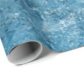 Waterverf blauwe oceaantextuur cadeaupapier (Rol Hoek)