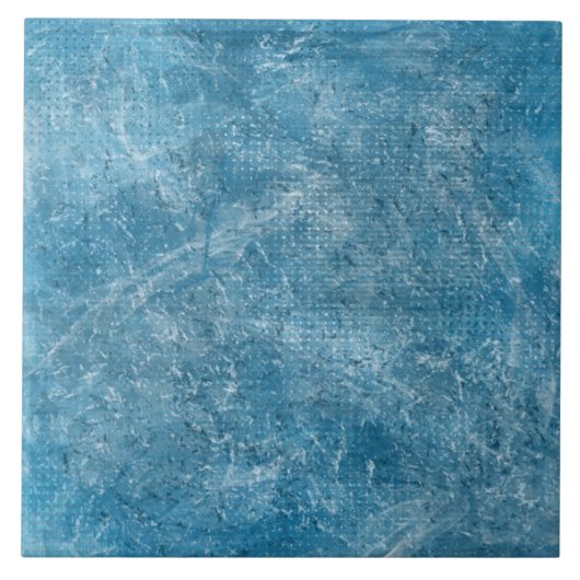 Waterverf blauwe oceaantstructuur tegeltje (Voorkant)