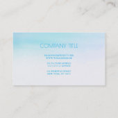 Waterverf Blauwe Ombre Modern Beach Visitekaartje (Achterkant)