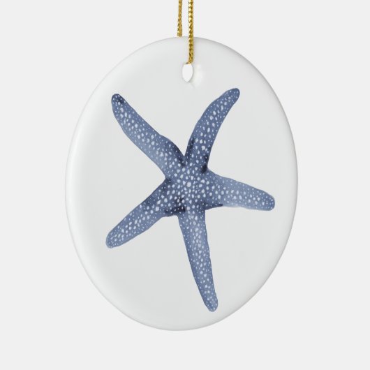 Waterverf blauwe ornament (Rechts)